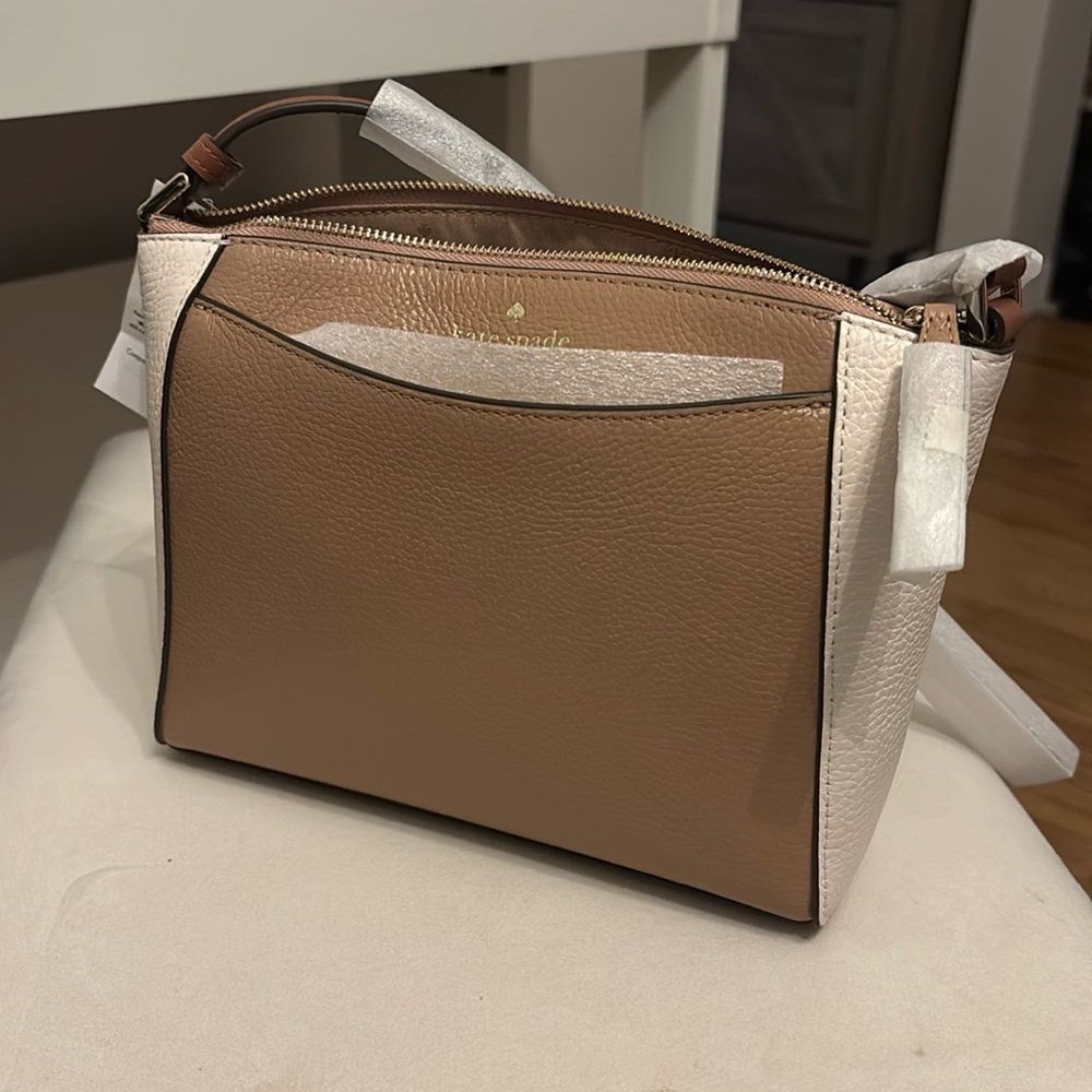 NWT- Kate Spade- Monica Small Crossbody- Light Fawn Multicolored